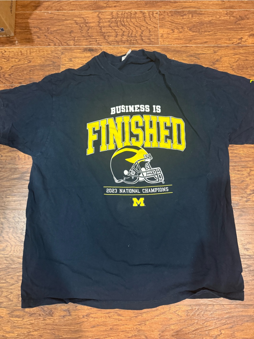 Michigan Wolverines championship 'Finished business' shirt